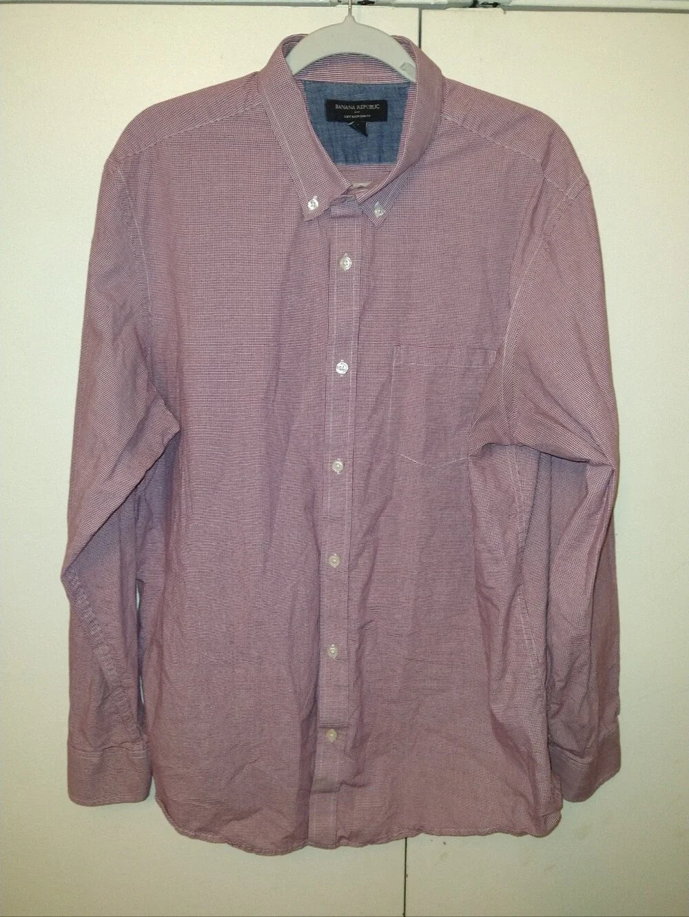 Banana Republic Soft Wash Slim Fit Long Sleeve Button Down Shirt Men's sz XL.